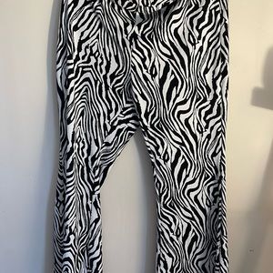 Plus Size Zebra Pants